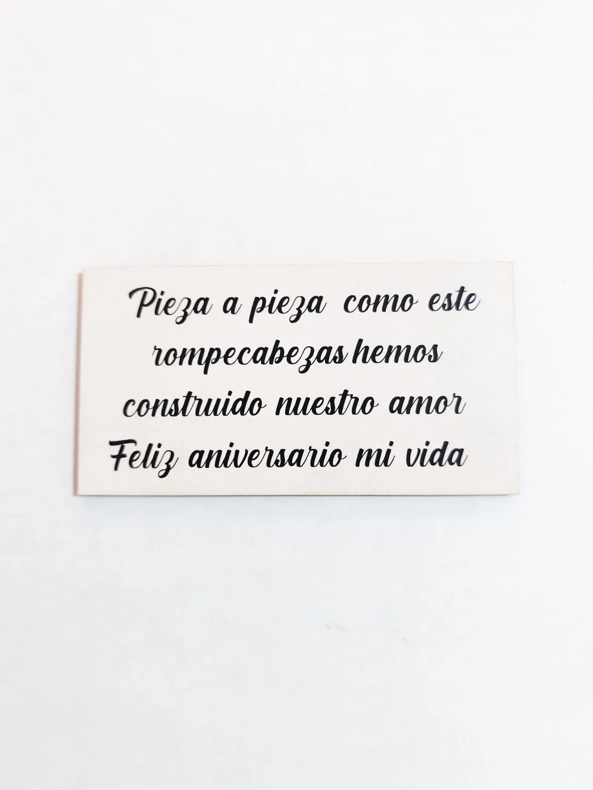 Dedicatoria estandar en MDF.